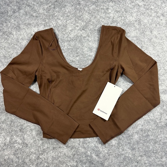 Lululemon align long sleeve cropped Java Brown size 8 - Picture 1 of 16